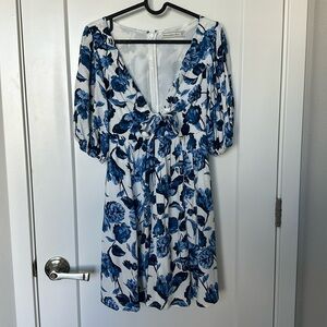 A&F, blue floral mini dress